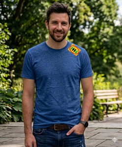 Camiseta de Hombre, Nuevo Estilo, Hombros Caídos, 100% Algodón, Tallas Grandes, Corte Regular, Secado Rápido, Transpirable, con Patrón, Manga Corta, Tejido de Punto - Product Image 4