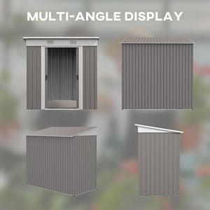 Casetta da Giardino in Metallo 6FT X 4FT con Porte a Doppio Blocco, 2 Prese d'Aria, Telaio in Acciaio per Deposito Attrezzi da Giardino - Product Image 4