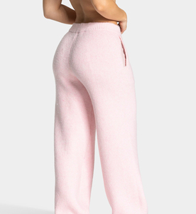 Pantalones Deportivos de Felpa de Algodón para Mujer, con Logotipo Personalizado, Lisos, de Corte Recto, Anchos y Holgados, para Otoño, Deportes y Gimnasio - Product Image 4