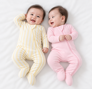 Newborn Bamboo <b>Pajamas</b> Zipper <b>Romper</b> Long Sleeve Baby Sleeper Breathable Zippy Clothing Wholesale OEM ODM Supplier - Product Image 1