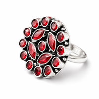 Bague de Fiançailles et d'Anniversaire Bohème pour Homme en Alliage Oxydé Plaqué Argent 925 avec Perle Monalisa – Vente en Gros, Cadeau Direct
