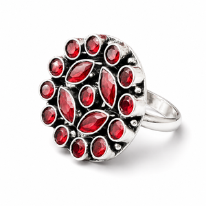 Anillo de compromiso y aniversario para hombre, estilo bohemio, con perlas y baño de plata oxidada, diseño Monalisa, venta al por mayor, directo de fábrica - Product Image 1