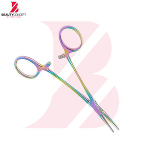 Instruments chirurgicaux manuels réutilisables, forceps hémostatiques Kelly 5.5 à verrouillage avec poignée Rainbow, meilleur fournisseur - Product Image 4