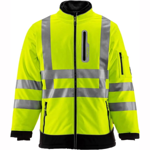 Chaqueta de Trabajo de Alta Visibilidad, Impermeable, Transpirable, de Algodón Ignífugo, Reflectante para Respuesta a Emergencias - Product Image 1