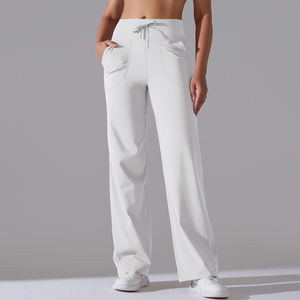 Nuevos Pantalones de Yoga Anchos con Bolsillos para Mujer, Transpirables, para Entrenamiento Físico, Deportivos, con Cintura Elástica - Product Image 1