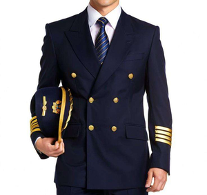 Uniformes de Piloto de Cabina, Conjunto de 2 Piezas, Uniforme de Seguridad para Aeropuerto y Recepcionista, Manga Larga, Unisex, Poliéster y Algodón - Product Image 1