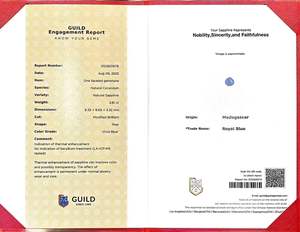แหวนไพลินสีน้ำเงินรอยัลธรรมชาติ 2.81 กะรัต ดีไซน์ดอกไม้ ประดับทองคำ 18K พร้อมเพชรขาวระยิบระยับเกรดสูง 91 เม็ด - Product Image 6