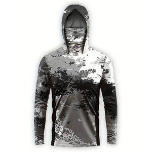2026 New Design Custom UPF50 UV Quick Dry Fishing <b>Hoodie</b> for Men Long Sleeve Outdoor Waterproof Shirts <b>with</b> <b>Thumb</b> <b>Hole</b> - Product Image 1