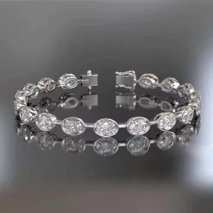 14k Gold Lab Grown Diamond Tennis <b>Bracelet</b> for Women, Emerald Cut Diamond Tennis <b>Bracelet</b>, Emerald Diamond Women <b>Bracelet</b> - Product Image 5