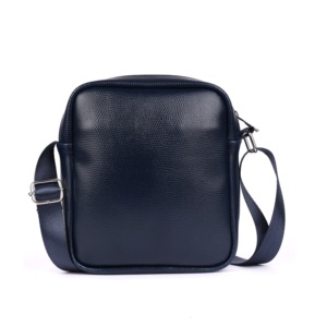 Sac à bandoulière Lagarto bleu marine de fabrication indienne, sac à main urbain moderne avec sangle réglable et design élégant, disponible à la vente - Product Image 4