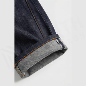 High Waist Wide Leg Dark Wash <b>Denim</b> Jeans Men Loose Fit Cotton Casual Autumn Style Pants - Product Image 6