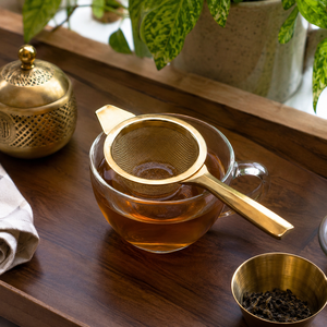Brass <b>Tea</b> Strainer <b>Tea</b> <b>Infuser</b> Fine Mesh <b>Tea</b> Filter with Long Handle Reusable Loose Leaf <b>Tea</b> Strainer for <b>Tea</b> Brewing - Product Image 4