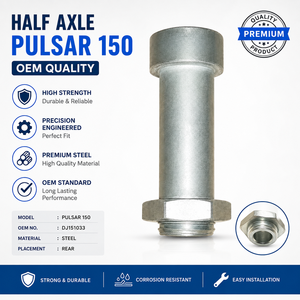 Eje de Rueda Trasera para Motocicleta Pulsar 150 DJ151033, Eje de Repuesto de Acero de Calidad OEM - Product Image 2