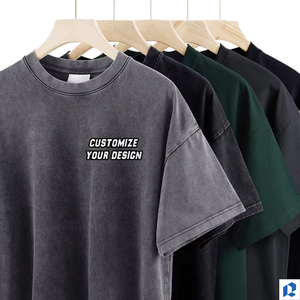 เสื้อยืดโอเวอร์ไซส์ผู้ชาย เสื้อยืดฮิปฮอปพิมพ์โลโก้ตามสั่ง คอกลม คุณภาพส่งออก มีตัวอย่างฟรี ขายส่ง คุณภาพพรีเมียม - Product Image 2
