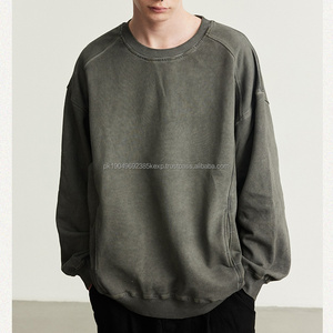 Sudadera Nueva de 2024, Sudadera Retro Americana de 400g para Hombre, Estilo Holgado, Sudadera con Bordado - Product Image 1