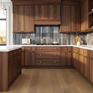 ตู้ครัวสำเร็จรูปสไตล์อเมริกัน ทำจากไม้จริงและไม้อัด พร้อมประกอบ ตู้ครัวทันสมัยพร้อมพื้นที่จัดเก็บครบครัน - Product Image 6