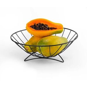 Panier à fruits design tendance, de qualité supérieure, en fil métallique noir, pour un prix raisonnable. - Product Image 1