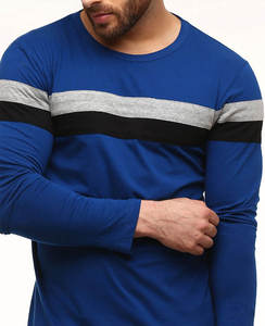 T-shirts en coton et polyester à manches longues, vierges, personnalisables avec logo, pour hommes, coupe oversize, imprimés, unisexes, en gros - Product Image 6