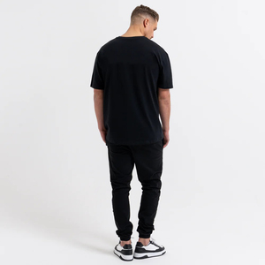 T-shirt blanc uni à col rond de qualité supérieure pour homme, 100 % coton, pour le sport et la gym, tissé, coupe classique, tricoté - Product Image 3