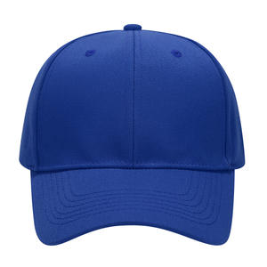 Blue 6-Panel Baseball Cap Unisex Adjustable Fitted Twill Solid Color Casual Hat for Adults Four Seasons Wear - Product Image 1