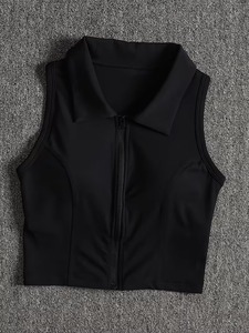 High Support Seamless Gym Bralette | <b>Open</b> Back Mesh Panel Fitness Crop Tank | Ladies Breathable Active Wear Sport <b>Bra</b> - Product Image 4
