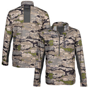 Camiseta Deportiva de Alta Calidad para Hombre, Talla Grande, Manga Larga, Cierre de 3/4, Color Sólido, Ecológica, Transpirable, de Secado Rápido, Mezcla de Algodón - Product Image 3