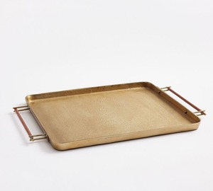 Plateau de service en laiton fait main, vaisselle décorative traditionnelle pour restaurants, hôtels, mariages et festivals - Product Image 5