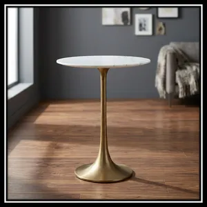 Modern Metal Coffee <b>Table</b> with <b>Marble</b> <b>Top</b> Durable Eco-Friendly Minimalist Design Living Room Furniture - Product Image 2