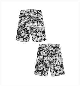 Ferocious <b>Men</b> <b>Tie</b> Dye Board Shorts Plus Size Mid Waist Elastic Closure Casual Short Shorts Sublimation Print White <b>Black</b> Pattern - Product Image 1