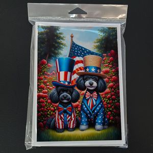 All American Poodle Whimsical A7 Greeting Cards Pack of 8 Blank Note Cards with <b>Envelopes</b> Size <b>5x7</b> - Product Image 3