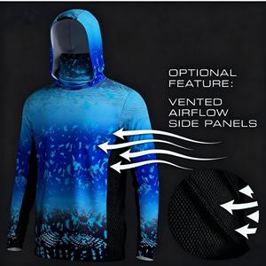 เสื้อฮู้ดดี้กันรังสียูวี UPF 50+ แบบยูนิเซ็กซ์ ระบายอากาศได้ดี กันน้ำ แห้งเร็ว แขนยาว เหมาะสำหรับตกปลา - Product Image 3