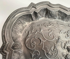 Factory Direct sale Eco-Friendly Vintage Silver Plated Oval Shaped Durable Handmade Serving <b>Tray</b> Engraved Gift for New <b>Kitchen</b> - Product Image 4
