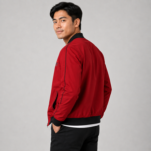 Casual Wear <b>Men</b> Bomber <b>Jacket</b> Custom Logo <b>Lightweight</b> Full Zipper Streetwear Windproof Outerwear High Quality <b>Men</b> Bomber <b>Jacket</b> - Product Image 3
