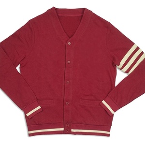 Cárdigan de Punto Rojo con Cuello en V para Mujer, Manga Larga, Ribete en Contraste, Bolsillos, Bordado Delta Sigma Theta, Estilo Clásico, para Todas las Temporadas - Product Image 6