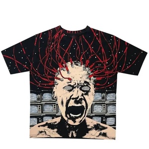 เสื้อยืดคอกลมผ้าคอตตอนคอกลมสำหรับทั้งชายและหญิงทรงหลวมพิมพ์ลาย3D ผ้าไหมคอปกสูงขนาด XL โลโก้ออกแบบได้ตามต้องการ2024 - Product Image 1