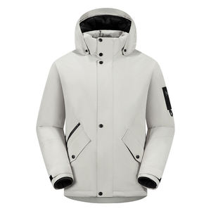 Men Winter <b>Hooded</b> Fleece <b>Jacket</b> Waterproof <b>Soft</b> <b>Shell</b> Light Weighted Premium Quality Breathable Plain Dyed Drop-Shoulder Hot - Product Image 1