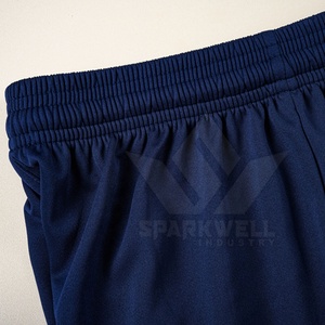 Tenue de football pour homme SPARKWELL INDUSTRY, bleu marine avec accents orange, impression personnalisée, polyester respirant, vêtements de sport d'équipe - Product Image 3