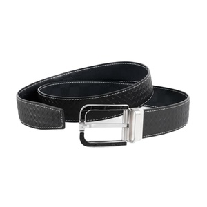 Ceintures en cuir véritable avec boucle en acier inoxydable, accessoires décontractés pour hommes, impression de logo personnalisée, tendance, robustes et écologiques - Product Image 1