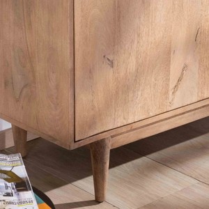 Vandana Urban Balance Two-door <b>cabinet</b> in solid mango wood, contemporary style Cabure - Product Image 4