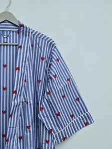 Bata Kimono de Algodón con Estampado Floral Hecho a Mano, Ropa de Estar por Casa Estilo Indio - Product Image 2