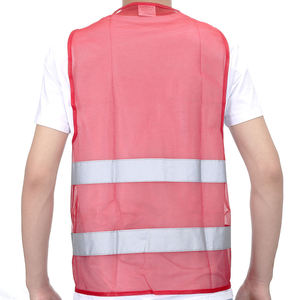 Chaleco de Seguridad Reflectante de Alta Visibilidad al por Mayor, 100% Poliéster, para Trabajo, Señalización de Tráfico, Construcción y Carreteras - Product Image 4
