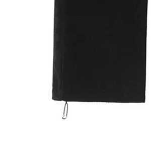 Pantalon large en molleton noir pour homme, taille élastique, cordon de serrage, pompons, vêtements décontractés d'hiver - Product Image 2