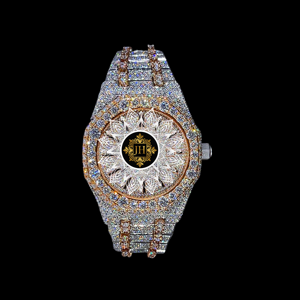 Reloj de Cuarzo con Diamantes Moissanite VVS de Alta Demanda y Durabilidad para Hombre, Resistente al Agua, de Acero Inoxidable, Casual, Disponible para la Venta - Product Image 1