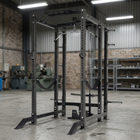 Combo Commercial Smith Machine Multifonctionnel avec Rack de Squat et Machine à Câbles pour Traction Haute et Basse