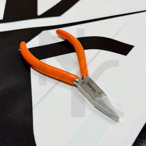 Pince à bec plat pour la réparation de bijoux, couleurs personnalisées, poignée 130 mm, mâchoires lisses, outils de fabrication de bagues, outil durable en acier inoxydable - Product Image 6