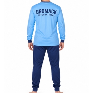 <b>Men</b>’s Sleeping Suit With Long Sleeve <b>Top</b> And Matching Trousers Comfortable Sleepwear Classic Crew Neck premium Sleep Clothing - Product Image 3