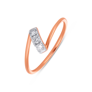 Bague élégante en or rose sertie de diamants pour femme, taille marquise 0,35 ct, halo motif feuille, bande sertie d'or de qualité supérieure - Product Image 1