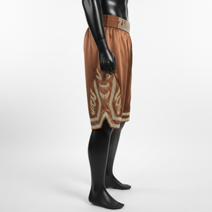 Pantalones cortos de baloncesto para hombre, satinados de primera calidad, con brillo, cintura elástica, pedrería, transferencia térmica, logotipo personalizado. - Product Image 5