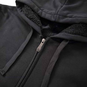 Sweat-shirts à capuche pour hommes, prix de gros abordable, logo personnalisé, en polaire, style streetwear décontracté uni, style premium - Product Image 4