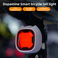 Feu arrière intelligent pour vélo avec expression personnalisée, étanche IP66, détection de freinage, feu arrière de vélo, lampe LED d'avertissement pour la conduite nocturne